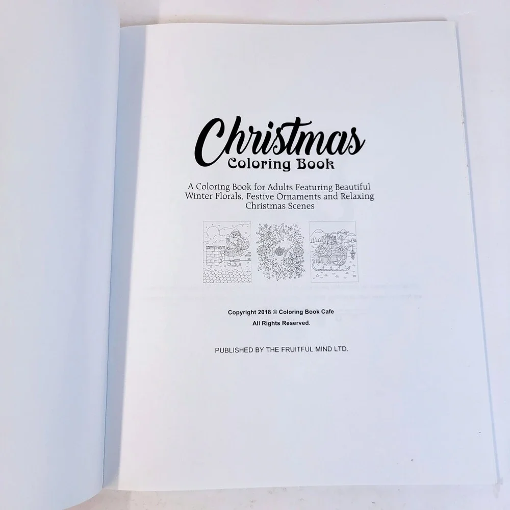 Coloring Book Cafe Christmas Holiday Festive Adult 2018 Fruitful Mind